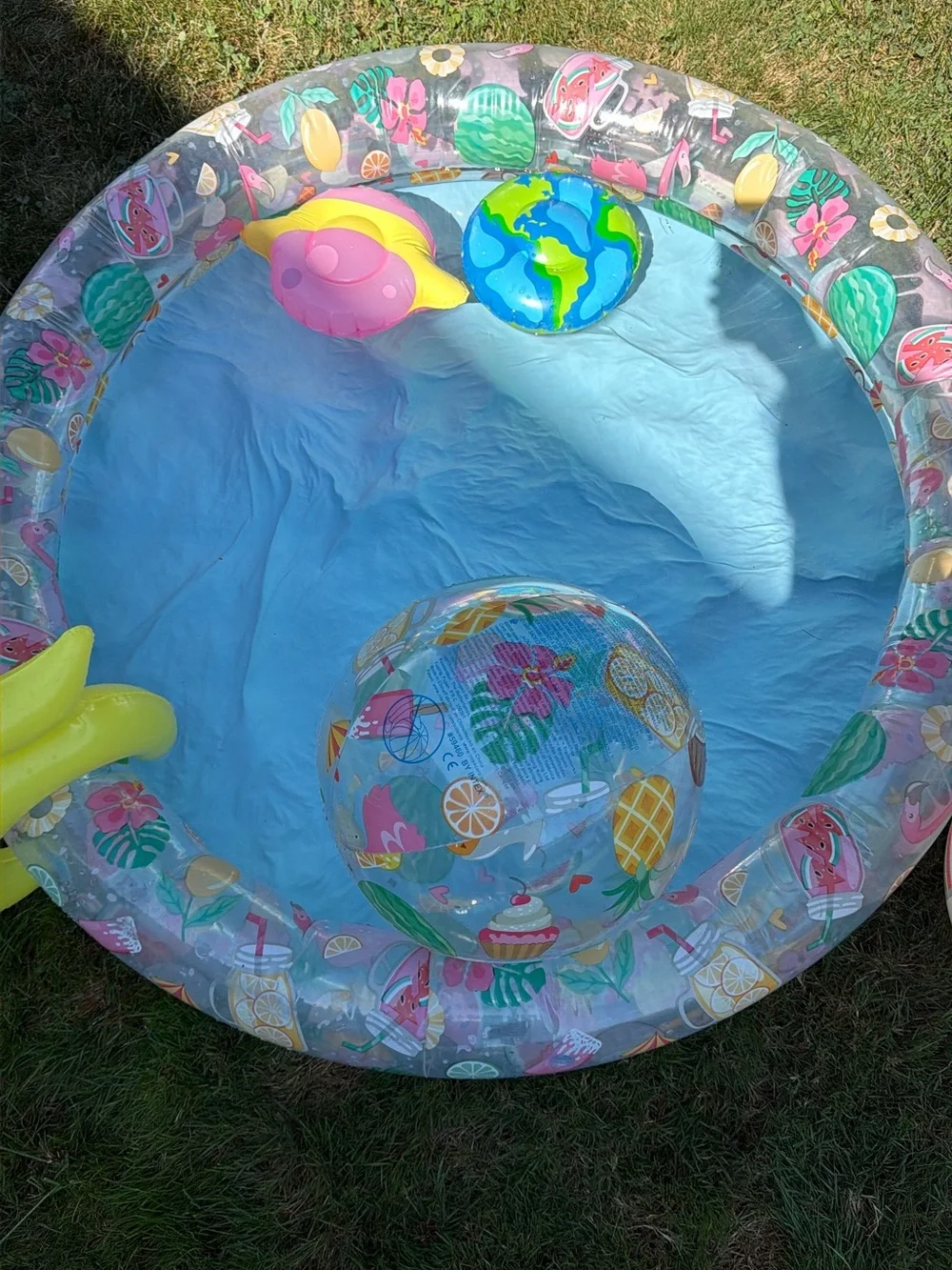 Inflatable Kids Splash Pool with Yellow Banana Float